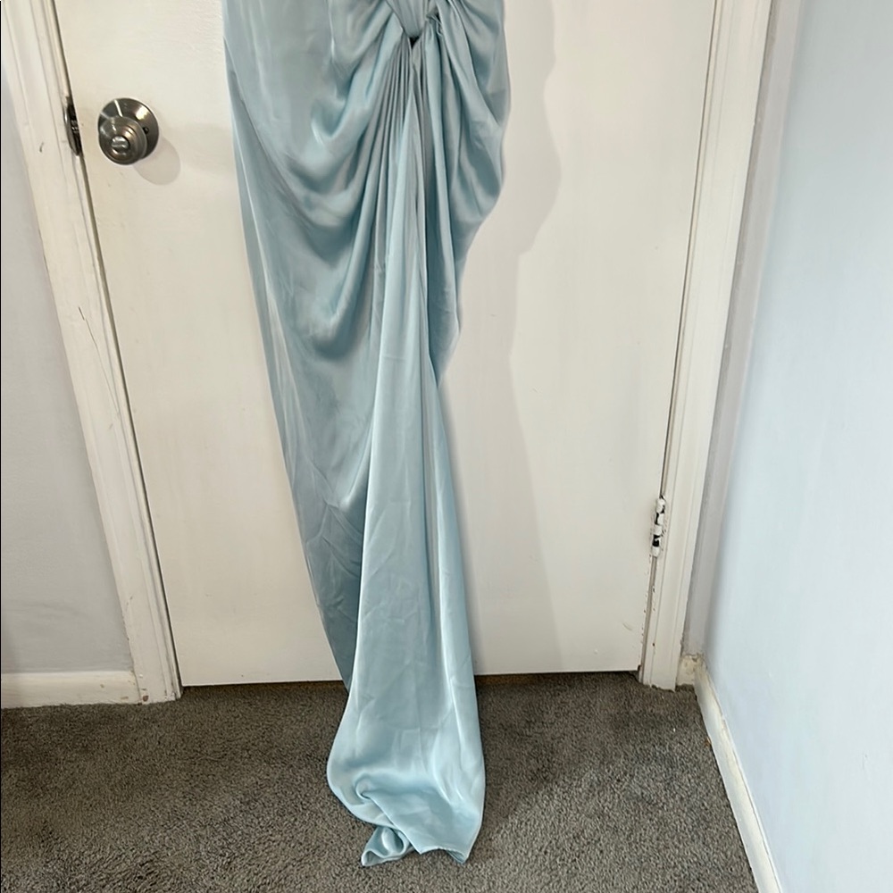 Baobab Collection LIZ Dress in Ice Ruched Asymmetrical Cocktail Gown NWT - Picture 8 of 10